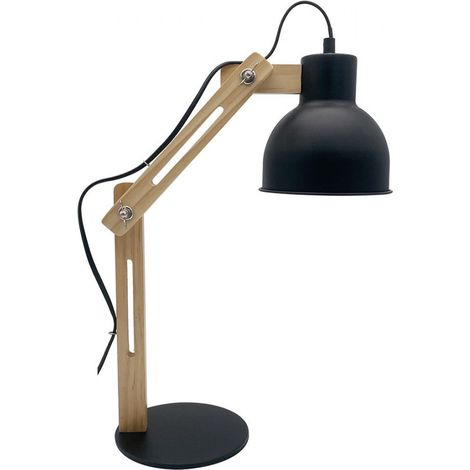 Baptista 1 luce nero/faggio FABRILAMP Lampada flessografica articolata modello Baptista (1/2)