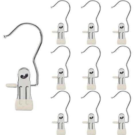 Pinces à cintres, crochetées multifonctions en acier inoxydable, pinces à linge, cintres de penderie, pinces à bottes, pinces à chapeaux, pinces à chaussettes, pinces à pantalons, broches à supports-g (1/5)