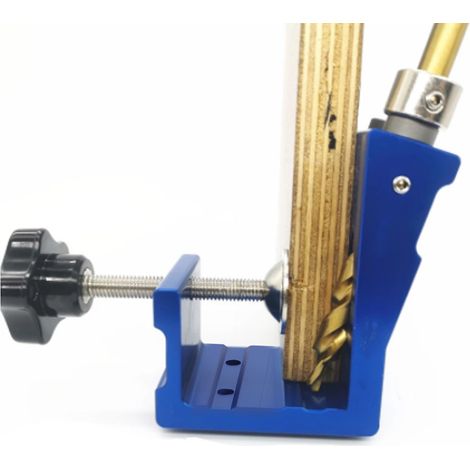 Bohrschablone für Taschenlöcher, Winkel-Lochpositionierer aus Aluminiumlegierung, 15°-Winkel, Bohrführungsschiene, Holzbearbeitungswerkzeug, Satz Winkel-Lochpositionierer (1/5)