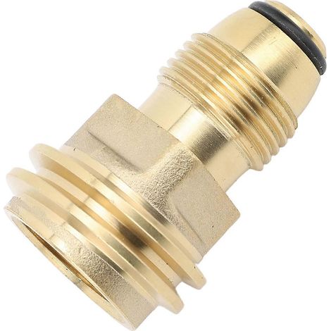 Adaptateur pour bouteille de propane, convertissant un raccord POL en laiton anti-fuite en adaptateur QCC1 pour le camping et les activités de plein air. (1/5)