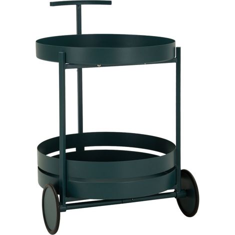 Carrello bar Saturno in metallo ottanio 40x49,5x61 cm