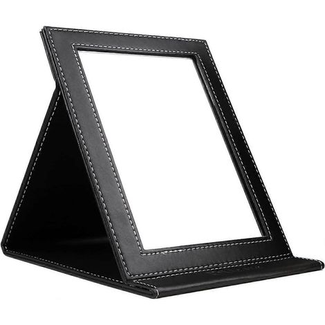 Miroir de courtoisie pliable et portable avec support, grand format 8,46 x 6,3 x 0,98 pouces (1/5)
