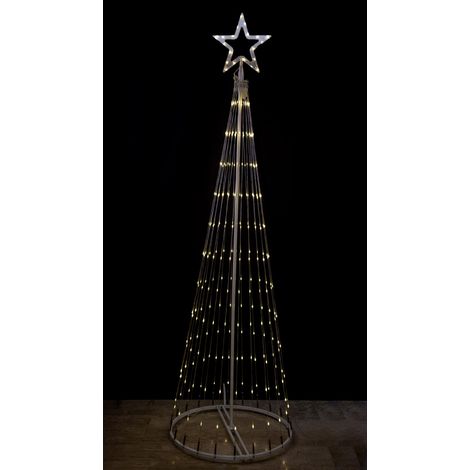 ALBERO 3D 262 MICROLED CM.200 H CON PUNTALE A STELLA (1/2)