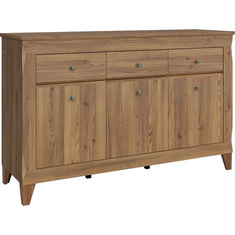 Buffet Raya mit 3 Schubladen und 3 Türen, Holzoptik, 156cm (1/5)