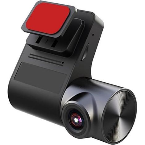 Mini caméra embarquée + carte SD 128 Go, caméra embarquée HD 720p avec objectif grand angle 140°, vision nocturne et enregistrement en boucle automatique. Caméra embarquée compacte. (1/5)