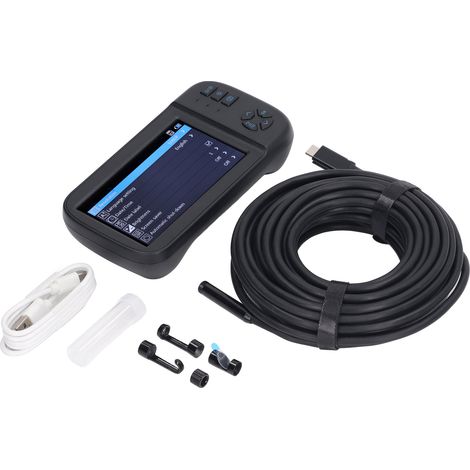 Endoscope pour tuyaux avec objectif de 8 mm, écran IPS, étanche, caméra d'inspection industrielle pour moteurs (1/5)