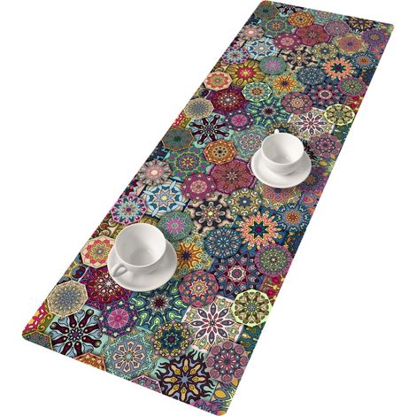 Runner da tavola Valencia 115x40 cm - feltro ecologico, protezione per il tavolo, motivo decorativo, Bertoni (1/3)
