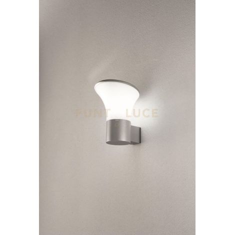 APPLIQUE DA ESTERNO ARES SILVER 1 LUCE ATTACCO E27 IP54 H.21CM