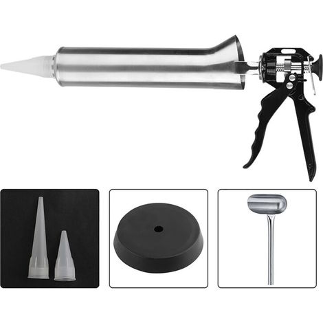 Pistola de calafateo de acero inoxidable reforzado para azulejos de cerámica, pistola de rejuntado de mortero, pulverizador, herramienta de calafateo -Crezuo