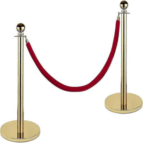 Barrière de corde en velours pour le contrôle des foules - 2 pièces (1/2)