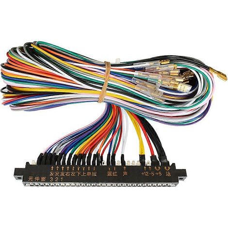 Faisceau de câbles Jamma avec 5 ou 6 fils pour boutons d'action / Connecteur Jamma 28 broches avec 5 ou 6 fils pour boutons pour borne d'arcade (1/5)