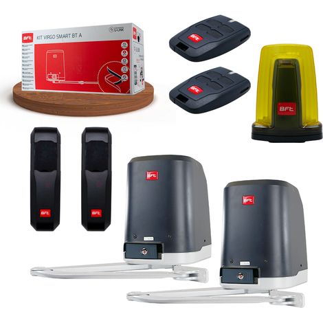 BFT – Kit de motorisation de portail 2 battants – Moteur 24V – Charge max 200 kg par vantail – Ouverture rapide 90° en 14s (1/4)