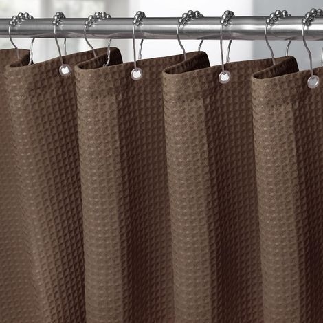 Duschvorhang Waffel Wasserdicht Waffel Braun H214 x B152 cm 1er Pack (1/5)