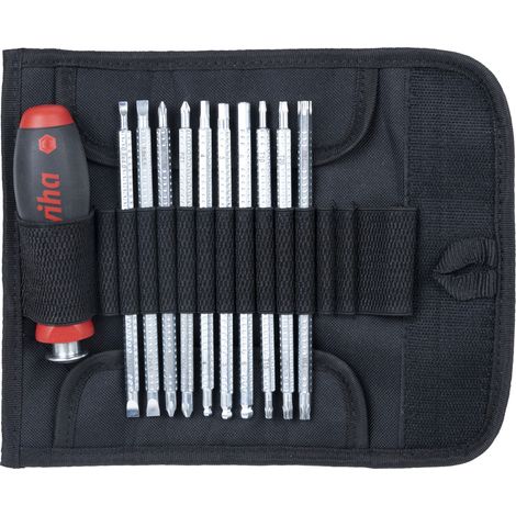 Wiha Set di giravite con lame di ricambio SYSTEM 6 Assortiti 12 pz. con borsa avvolgibile (03591) (1/2)