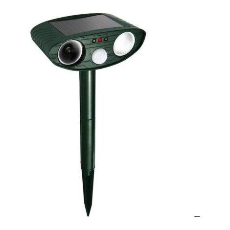 Tierabwehr, solarbetriebener Ultraschall-Katzenabwehr, Maulwurfsjäger, wasserdicht, LED-Licht, Bewegungsmelder, Anti-Hunde, Katzen, Tauben, Eichhörnchen, Siebenschläfer, Vögel, Garten, Hof, Feld, Baue