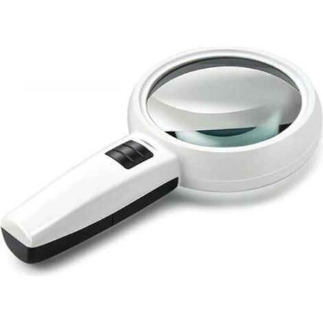 Loupe avec lumière, grande loupe de poche 30x Loupe éclairée à 3 LED, adaptée aux Personnes âgées lisant, Soudant, Inspectant, pièces de Monnaie, Bijoux