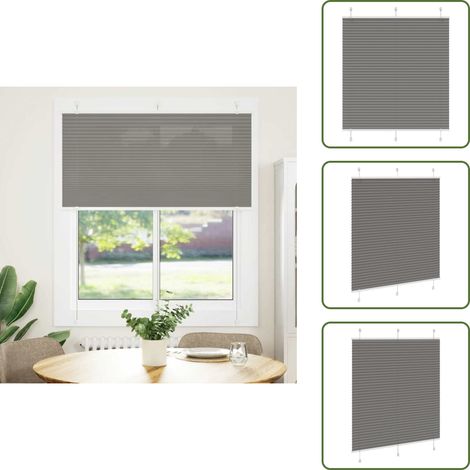 Plissee Anthrazit 120x100 cm Stoffbreite 119,4 cm Polyester - Plissee - Plissees - Faltrollo - Jalousie (1/5)