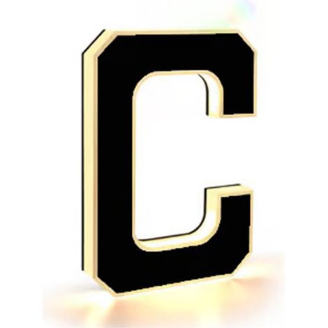 Enseigne extérieure lumineuse avec numéro de porte et adresse.