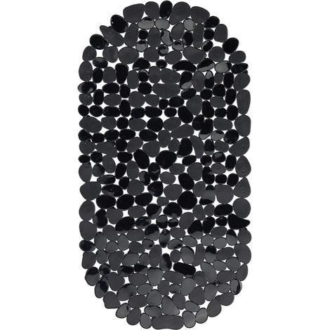 Relaxdays Anti-Slip Bath Mat, Stone-look, Non-Slippery Suction Cups, Washable, W x D: 36 x 68 cm, Various Colours
