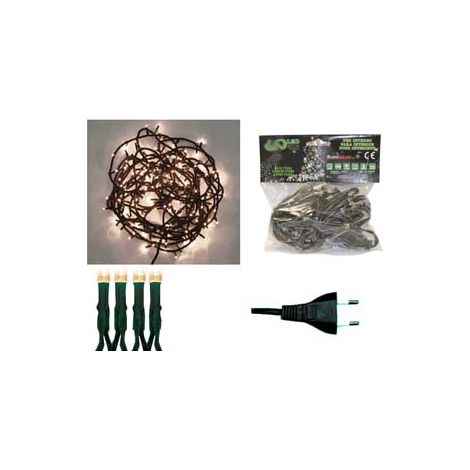 LUCCIOLE A LED BIANCO CALDO LUCE FISSA PER INTERNO- - 20 led - mt.1,5 + 2 - 1 blister
