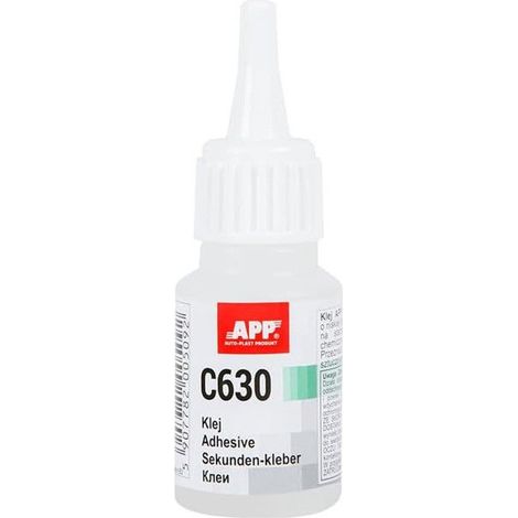 Colle liquide - Super glue - Cyanoacrylate - Forte - Caoutchouc et plastique - APP C630
