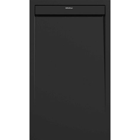 Receveur de douche Noir, finition Lisse Stone SMART, grille de couleur - 100 x 80 cm (1/4)