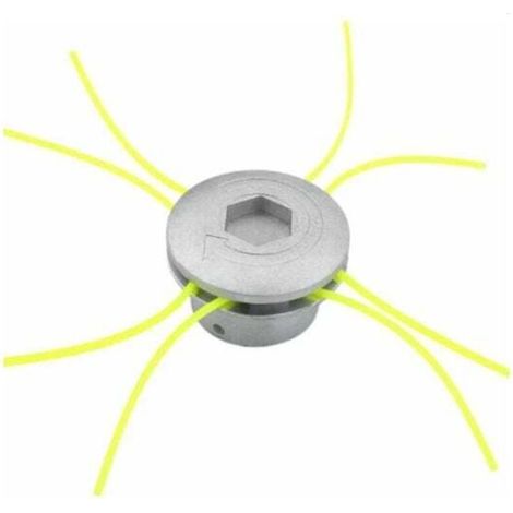 Tete Debroussailleuse Universelle, Tete Debroussailleuse 4 Fils, Aluminium Tete Fil Débroussailleuse Accessoire de Débroussailleuse pour Tondeuse à Gazon, 72 x 44.5 mm