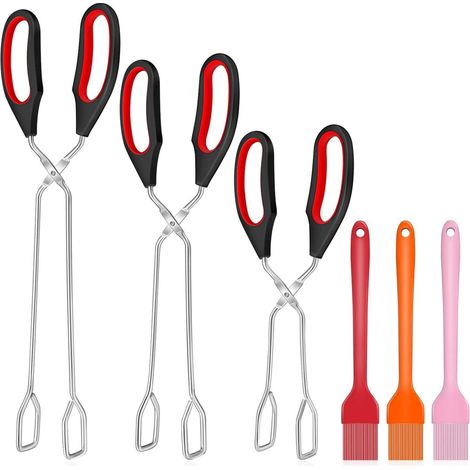 Pince à ciseaux, pince alimentaire en acier inoxydable, idéale pour la cuisine, la pâtisserie, la marinade de steaks et le barbecue. (1/3)