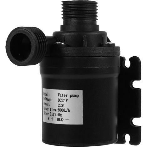 Pompe de Circulation d'Eau Chaude 24V DC, Moteur Sans Balais Énergie Solaire, Submersible pour Aquarium 800L/H 5M (1/5)