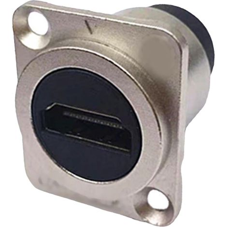 Adaptateur de coupleur série D pour montage sur panneau, connecteur femelle-femelle HD Multimedia Interface (HDMI), argenté. (1/5)