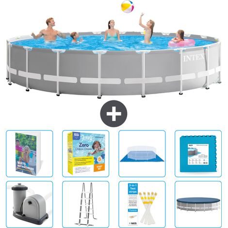 Prism Frame Pool Rund - 610x132 cm - 9-teilig S566