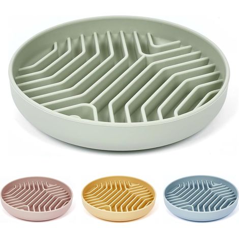 Filiyano-Gamelle anti-glouton vert matcha wxsp - Gamelle en silicone avec ventouse pour chiens et chats - Conception à alimentation retardée pour une (1/5)