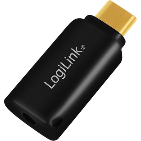 Adattatore da USB-C a jack audio da 3,5 mm, USB 3.2, nero - LogiLink UA356 (1/5)