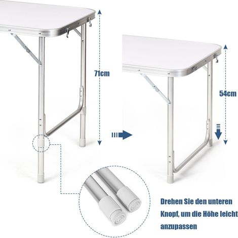 Camping klapptisch alu 2 hohen groer stauraum
