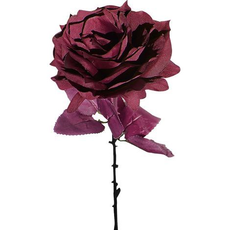 Strauß künstlicher Seidenblumen mit einem Stiel, schwarze künstliche Blumen, gotische Hochzeitsdekoration (X) (1/5)