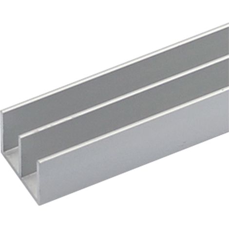 PROFILO PER FAI DA TE TIPO DOPPIA 'U' mm 16 x 12 x 1 - mt 2 col.argento- 10 pezzi  - UNIKO
