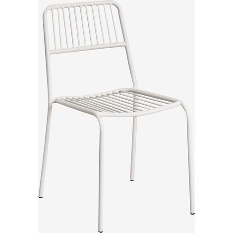 SKLUM 2er-Pack stapelbare Gartenstühle aus Stahl Elton Gardenia Weiß                                  