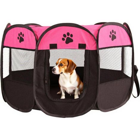 Parc Chaton 73 x 73 x 43 cm, Pliable Parc a Chat Chiot pour Animaux de Compagnie Intérieur et extérieur (1/5)
