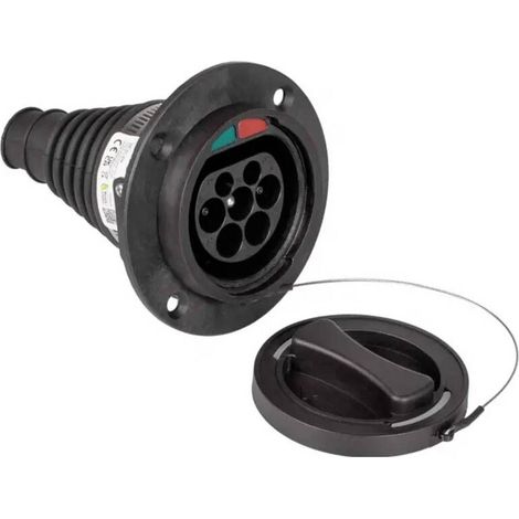 [GEBRAUCHT] B-Ware Akyga eMobility Ladesteckdose Typ 2 32A 1-phasig IP44 schwarz für Ladesysteme (1/2)