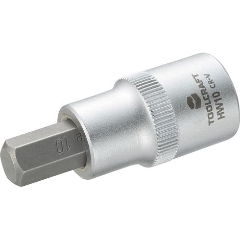 TOOLCRAFT 816159 Innen-Sechskant Steckschlüssel-Bit-Einsatz 10 mm 1/2" (12.5 mm)