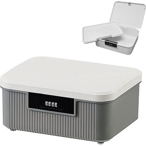 Ce coffre de rangement verrouillable de 16 litres est doté d'une serrure à combinaison à 4 chiffres et est fabriqué en plastique résistant (1/5)
