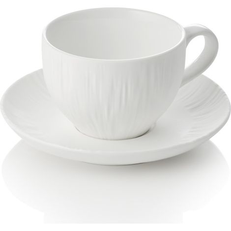 Tasse cappuccino & soucoupe 200 ml blanche MAYA SHIRO - Was Germany