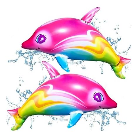 Dauphin Gonflable 90cm Jouet Gonflable de Piscine de Dauphin Grands Ballons de Plage Gonflables Jouets de Piscine d'Été pour Enfants et Adultes (1/5)