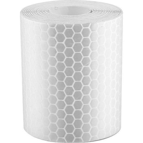 Ruban adhésif réfléchissant ruban adhésif pour ruban d'avertissement de sécurité ruban de marquage de sécurité argent blanc 2 rouleaux 5300cm-Fei Yu (1/4)