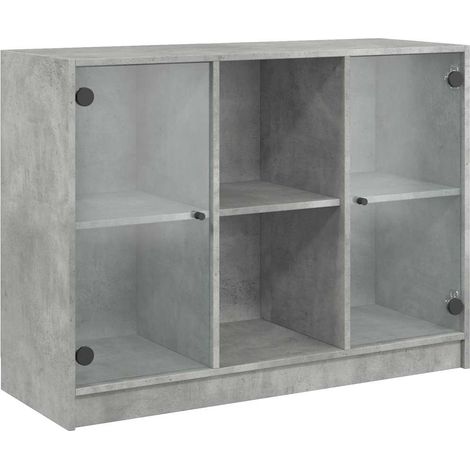 Maison Exclusive - Credenza Grigio Cemento 102x37x75,5 cm in Legno Multistrato