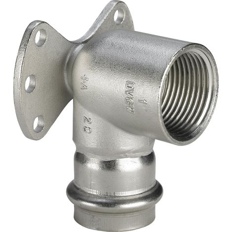 Viega Rosone a muro Sanpress Inox, d 18mm, Rp 1/2 acciaio inossidabile Modello 2325.5, 437251