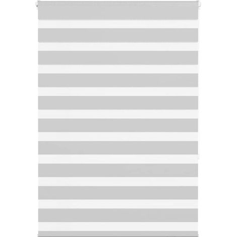 Doppelrollo Hellgrau 110x150 cm Stoffbreite 105,9 cm Polyester