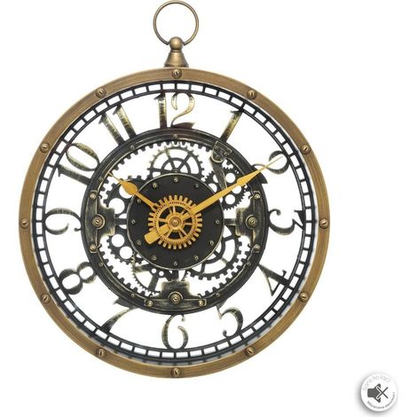 Meca Uhr 27cm Antikgold (1/4)