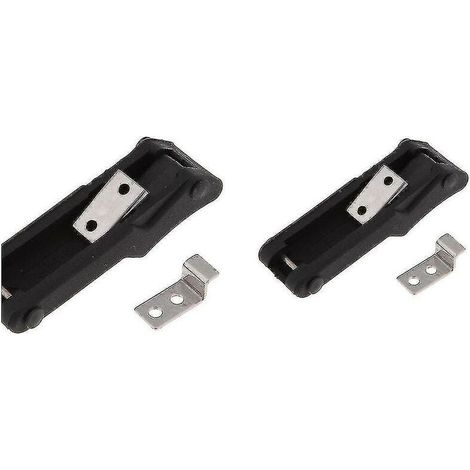 Chiusura a T flessibile in gomma, gancio di traino in plastica di grado marino con fermo retrattile (nero) (1 paio) (1/5)