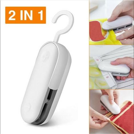Mini thermoscelleuse - Poly - 2 en 1 - Portable - ABS - Couleur Gris/Café (1/4)